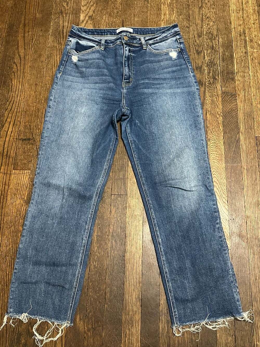 Flying Monkey Women's Straight Leg Jeans in Medium Blue